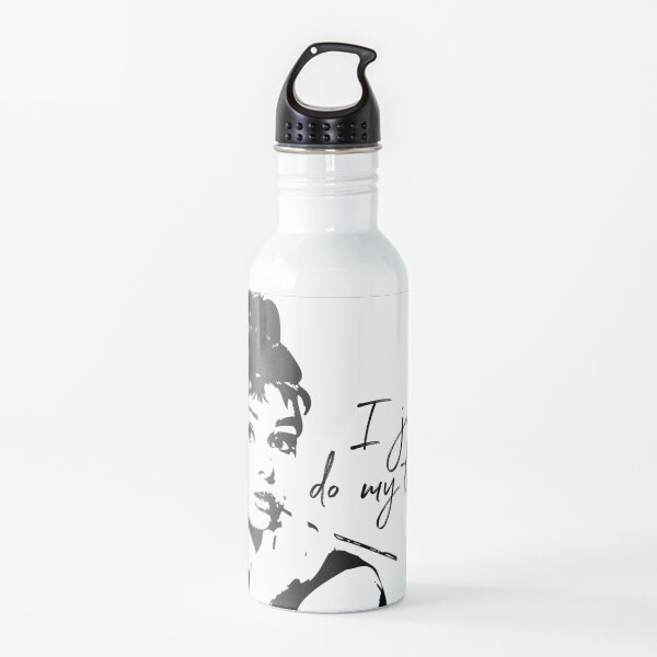 Audrey Heburn, I Just Do My Thing #blackandwhite Water Bottle