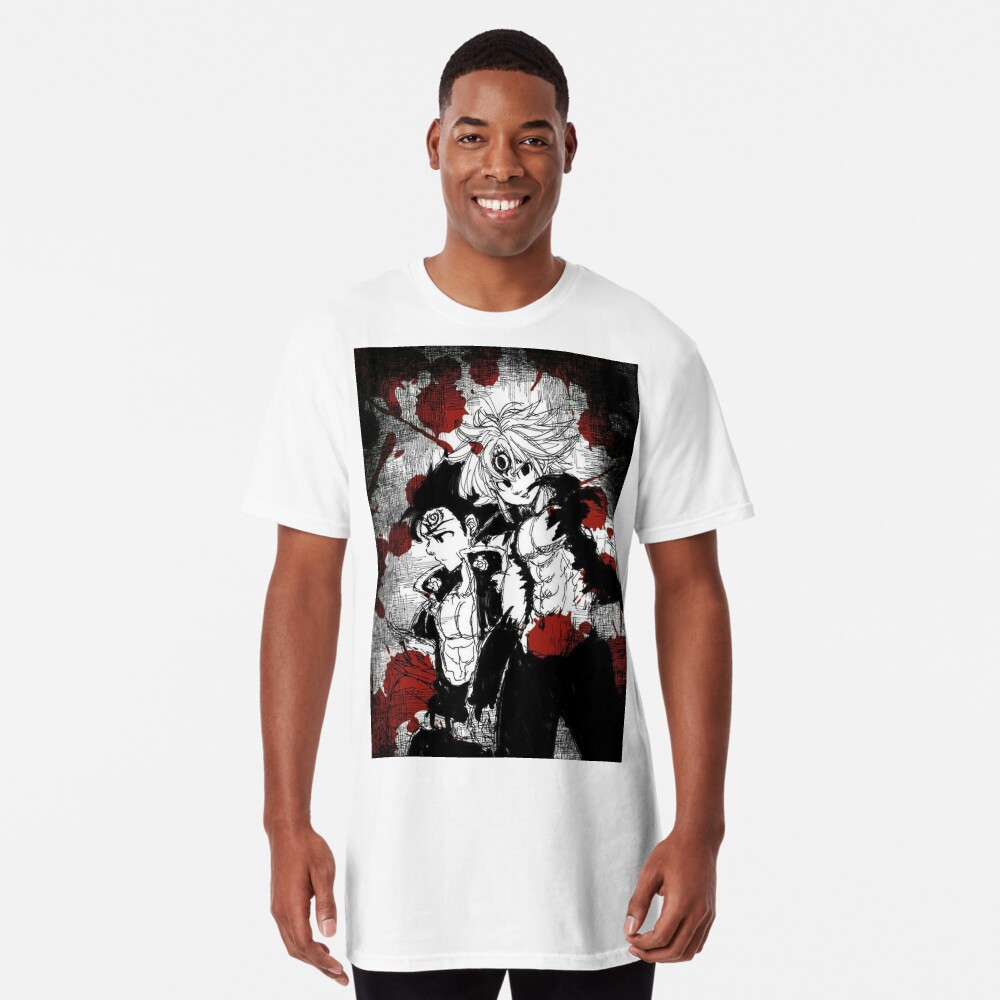 The Seven Deadly Sins Zeldris And Meliodas Teaser Art Wtih Icons T-Shirt