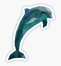 Low Poly Dolphin Sticker