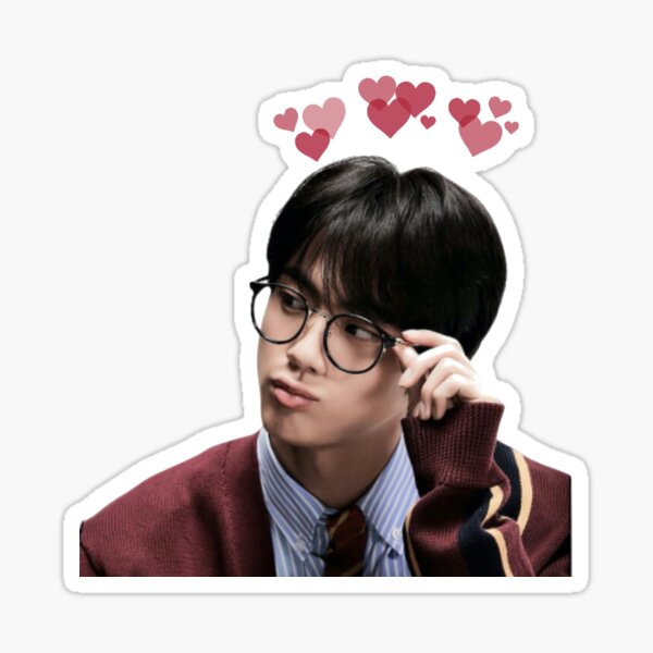 Jin BTS Kim Seok Jin in specs - Kim - Sticker