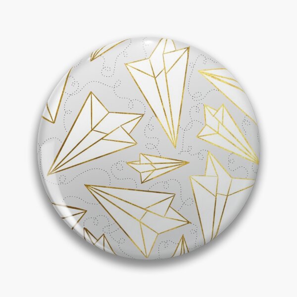 Item preview, Paper Airplanes Gold Grey designed and sold by Beth Thompson.
