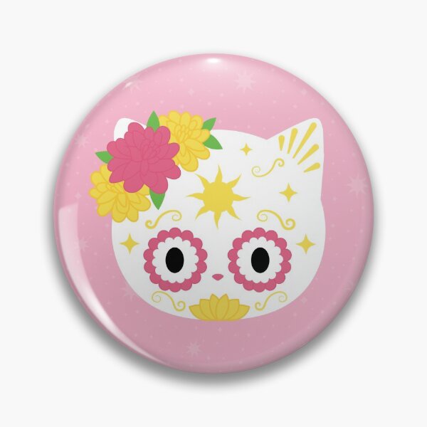 Item preview,  Sun Sugarskull Cat Pink designed and sold by cynthia tizcareno.