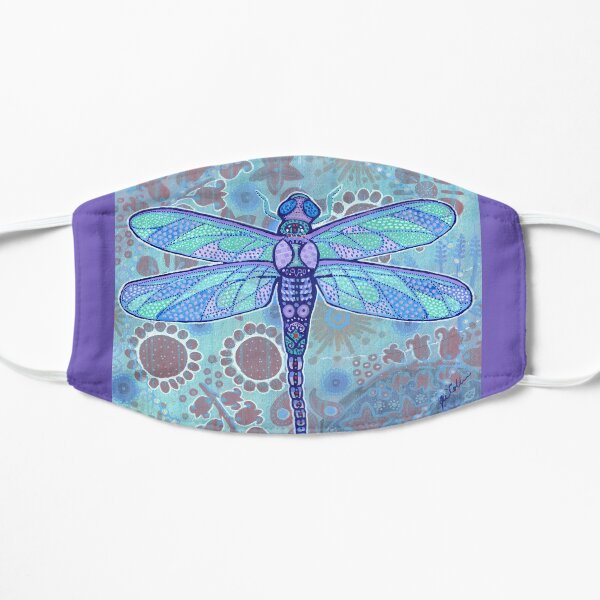 Purple Dragonfly Flat Mask