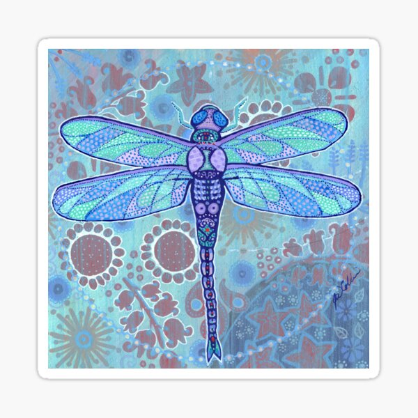 Purple Dragonfly Sticker