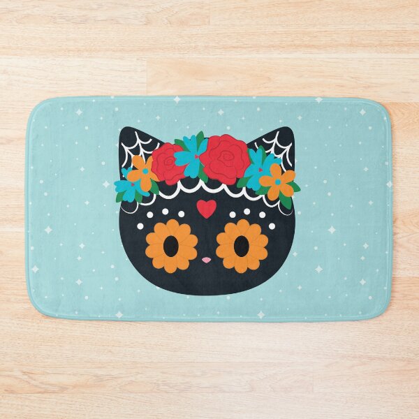 Item preview, Flower Crown Sugarskull Cat  designed and sold by cynthia tizcareno.