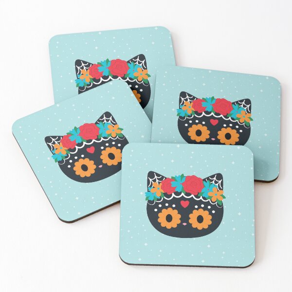 Item preview, Flower Crown Sugarskull Cat  designed and sold by cynthia tizcareno.