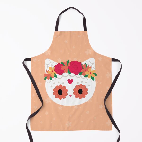 Item preview, Flower Crown White Sugarskull Cat designed and sold by cynthia tizcareno.