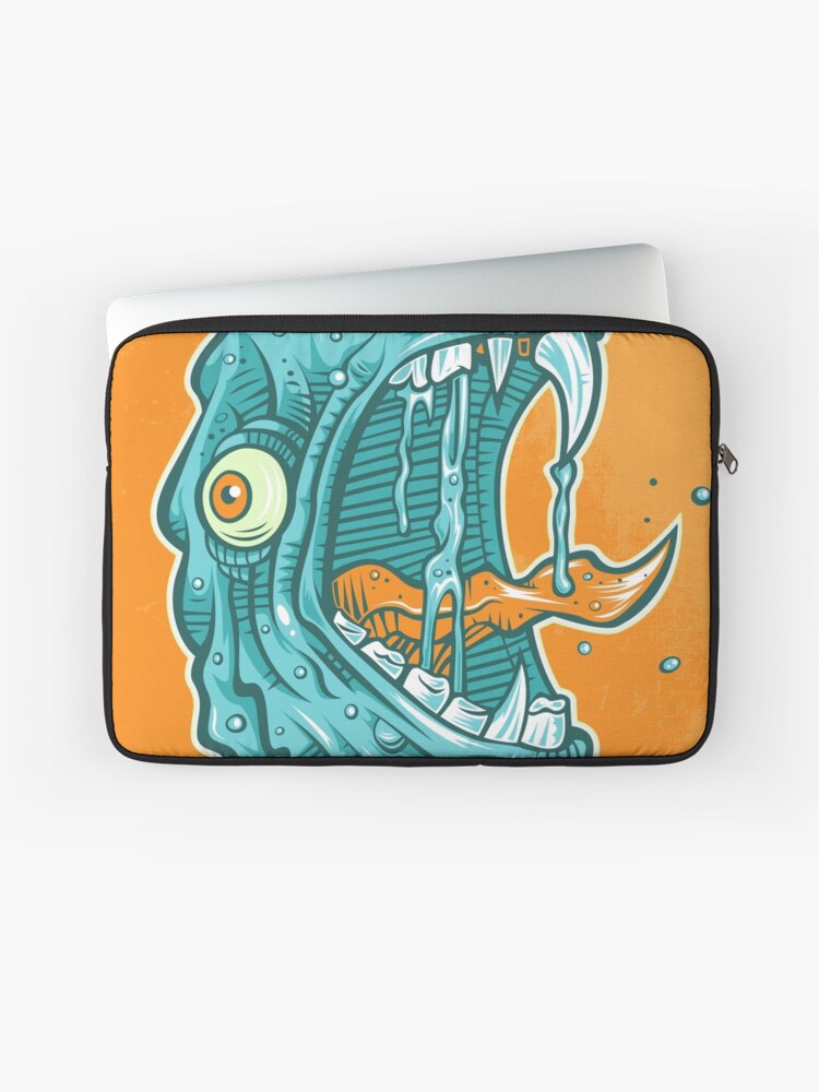 Thumbnail 1 of 2, Laptop Sleeve, C is for Chompzilla designed and sold by strangethingsA.