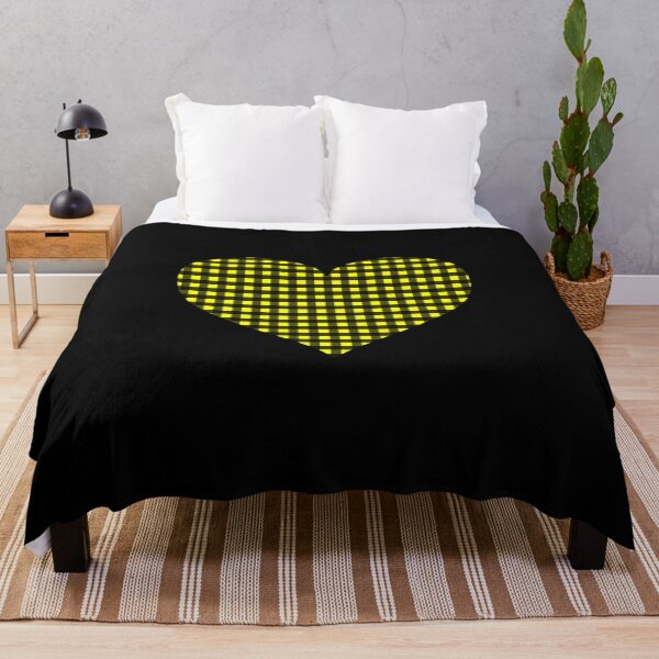 Item preview, Yellow and Black Gingham Heart designed and sold by Bumblefuzzies.