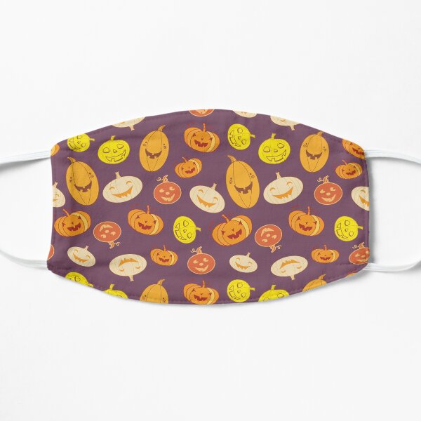 Pumpkin Jack O Lantern Retro Design Flat Mask