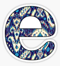 Letter Series - e (ikat) Sticker