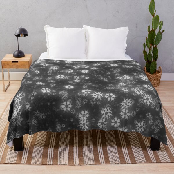 Item preview, Glowing Flowery Snowflakes - Black designed and sold by Wizzles Emporium.