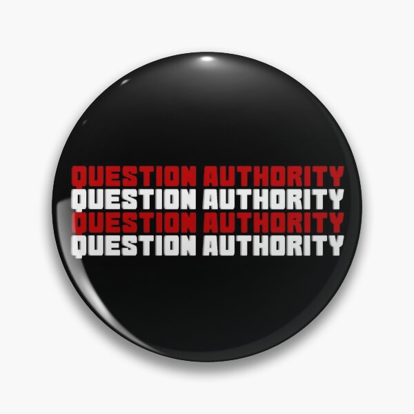 Item preview, Question Authority Red and White Stacked Words designed and sold by boyscoutbooks.