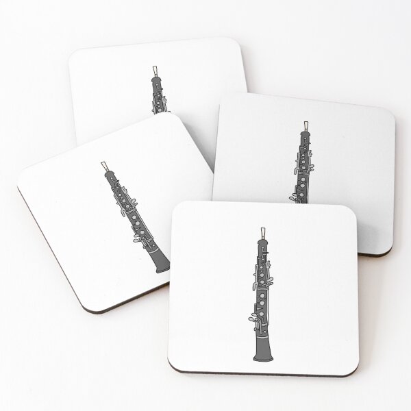 Item preview, Black and Gray Oboe Line Art Cartoon designed and sold by bassoongirl123.