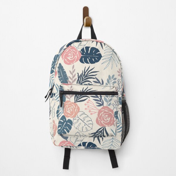 Item preview, Blue and Blush Tropical Floral Pattern designed and sold by Lauren Ullrich.