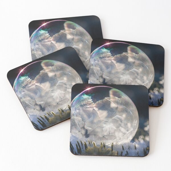 Item preview, Sunny Snowy Spruce Frozen Bubble designed and sold by Shelly Gunderson.