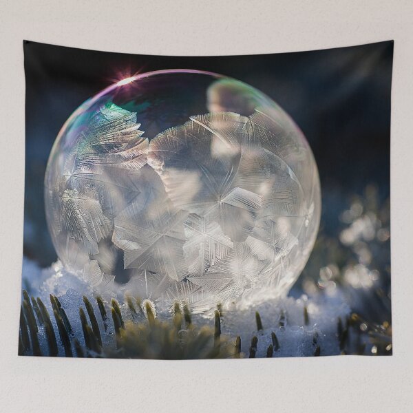 Item preview, Sunny Snowy Spruce Frozen Bubble designed and sold by Shelly Gunderson.