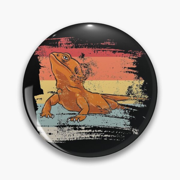 Retro Bearded Dragon Pin