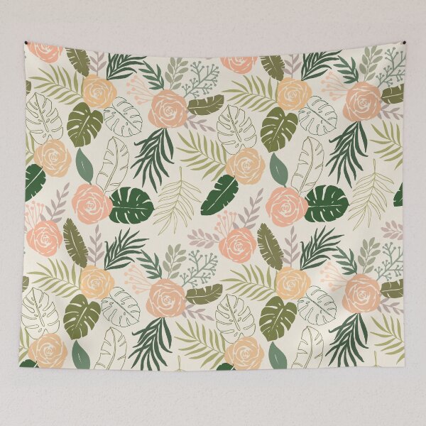 Item preview, Yellow and Green Tropical Floral Pattern designed and sold by Lauren Ullrich.