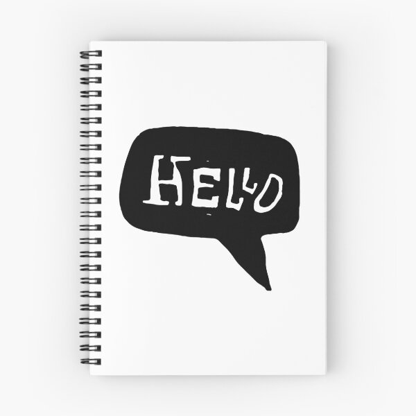 Aperçu de l'œuvre Bulle de dialogue Bonjour noir et blanc créée et vendue par Textography1.