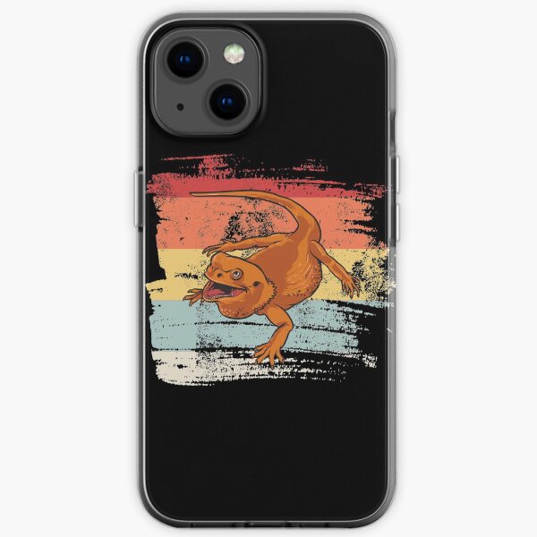 Retro Bearded Dragon iPhone Soft Case