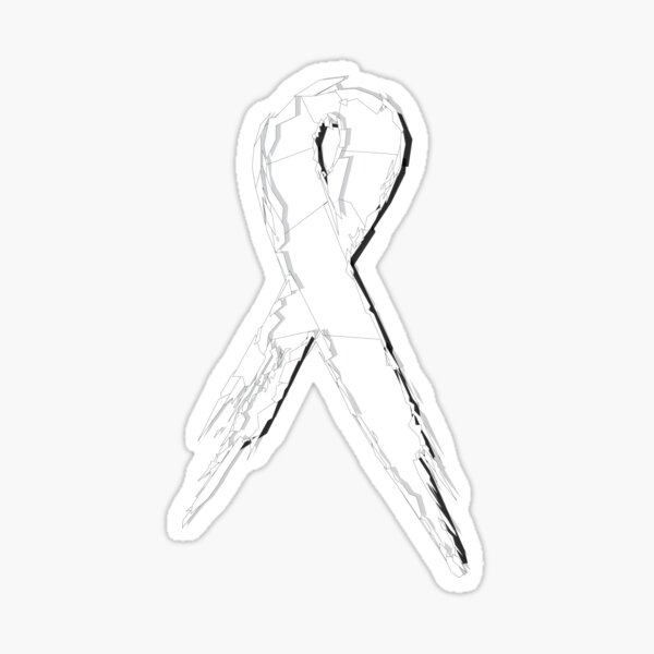 White Ribbon Sticker