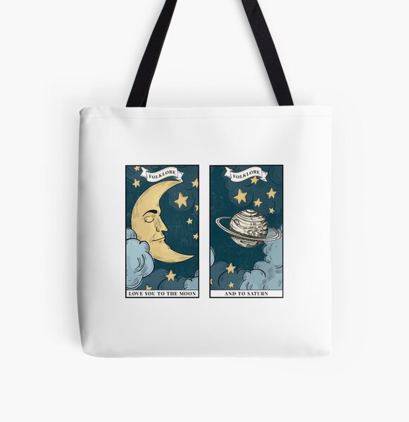 love you to the moon and back All Over Print Tote Bag