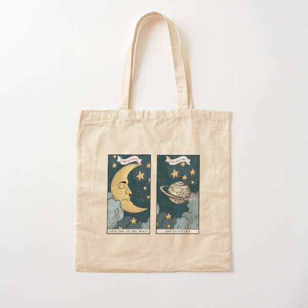 love you to the moon and back Cotton Tote Bag