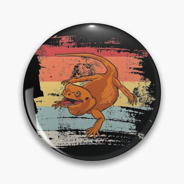 Retro Bearded Dragon Pin