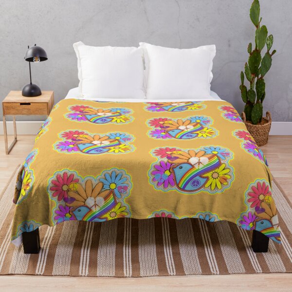 Item preview, Flower Power Hippy Retro Dove Design designed and sold by Alondra.
