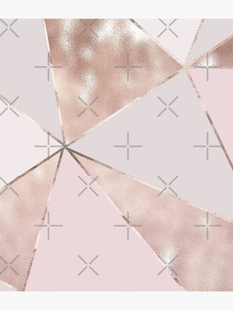Blush Glamour Girly Trend Triangle Pattern by MysticMarble