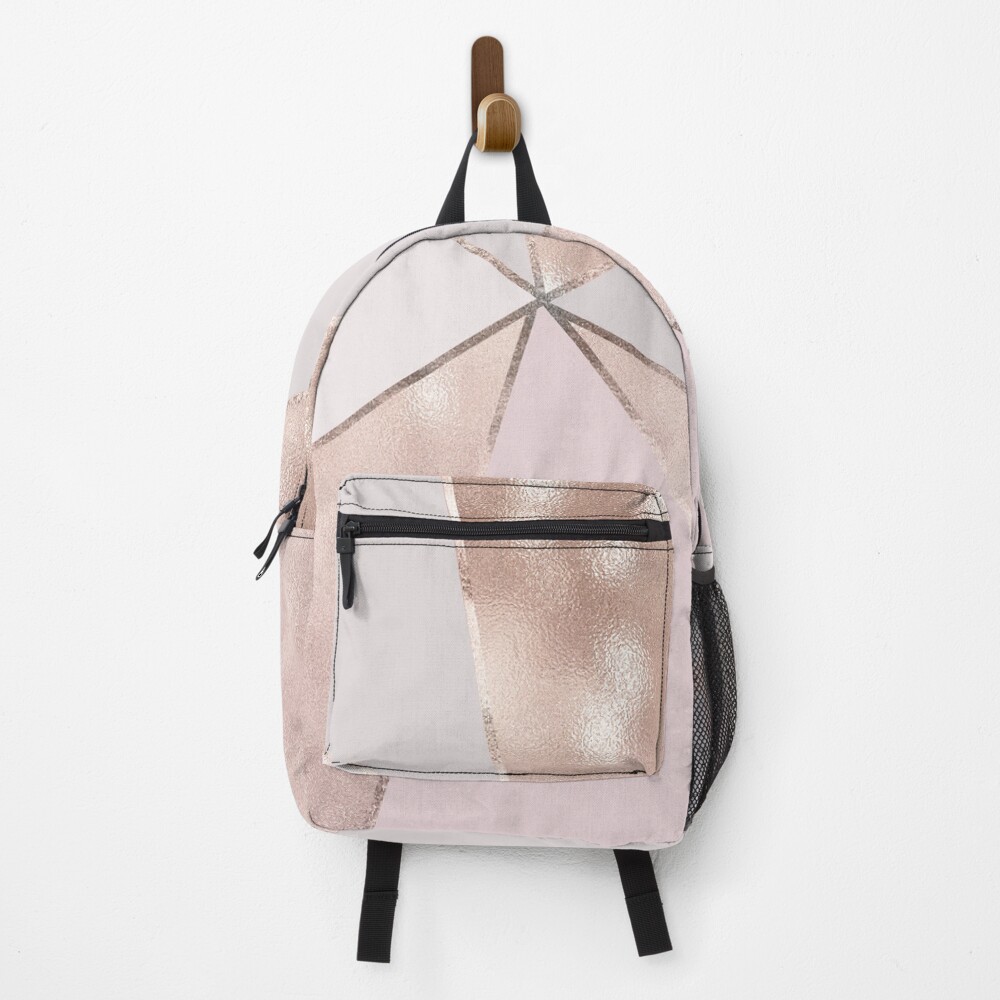 Blush Glamour Girly Trend Triangle Pattern Backpack