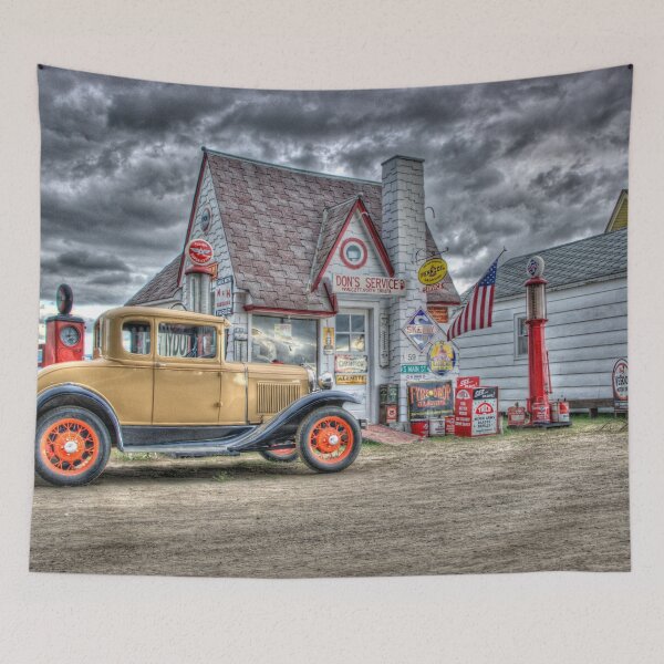 Item preview, Old Time Gas Station With Model A designed and sold by Shelly Gunderson.