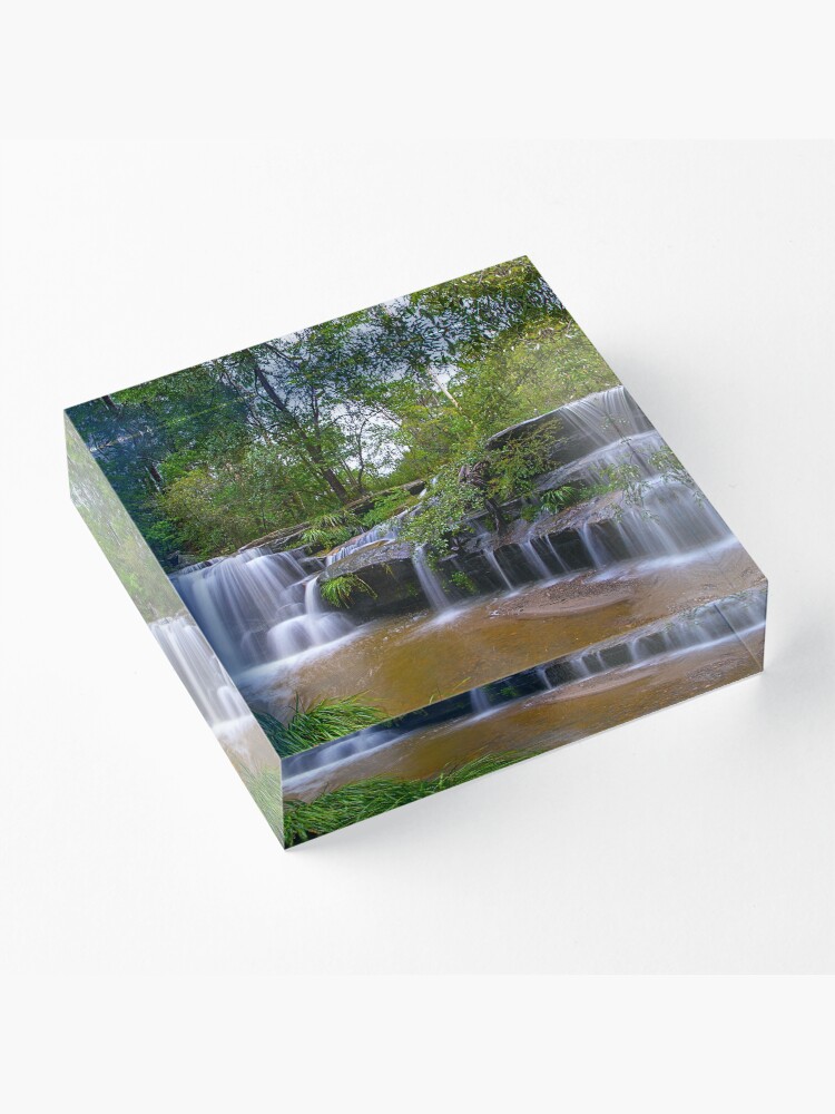 Alternate view of Balaka Falls, Carlingford, NSW Acrylic Block