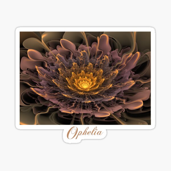Flower's for Ophelia Fractal Art Sticker