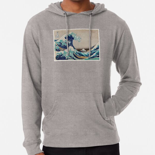The Great Wave off Kanagawa by Katsushika Hokusai | Japanese Woodblock Print | Lightweight Hoodie