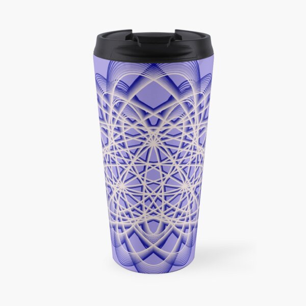 Abstract Blue Violet Atomic Swaps Travel Mug
