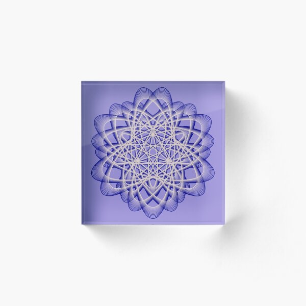 Abstract Blue Violet Atomic Swaps Acrylic Block