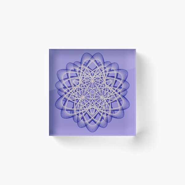 Abstract Blue Violet Atomic Swaps Acrylic Block