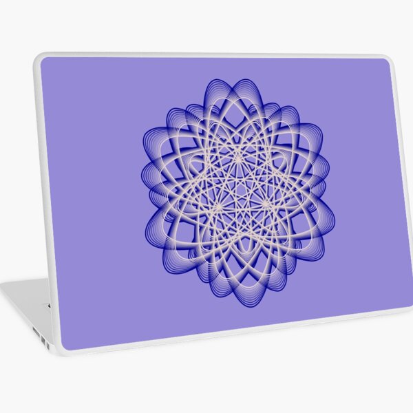 Abstract Blue Violet Atomic Swaps Laptop Skin