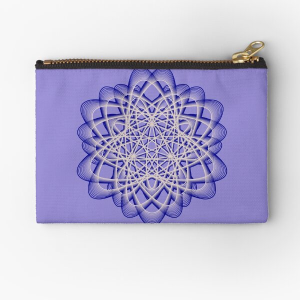 Abstract Blue Violet Atomic Swaps Zipper Pouch