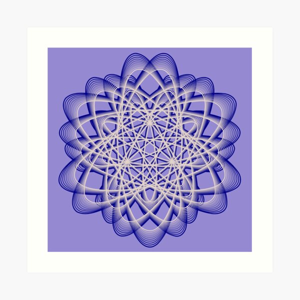 Abstract Blue Violet Atomic Swaps Art Print