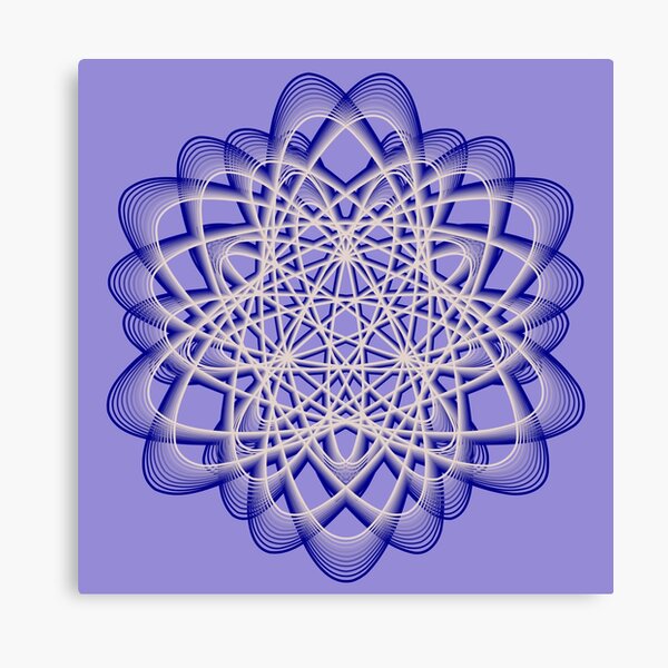 Abstract Blue Violet Atomic Swaps Canvas Print