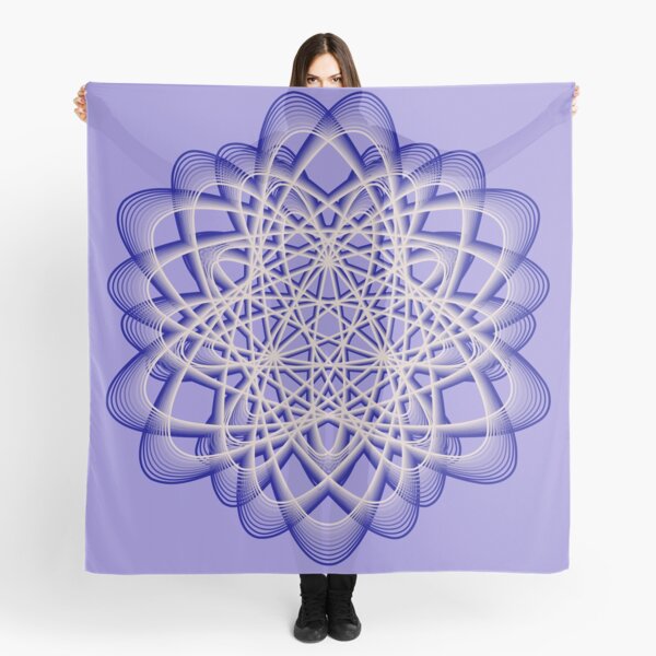 Abstract Blue Violet Atomic Swaps Scarf