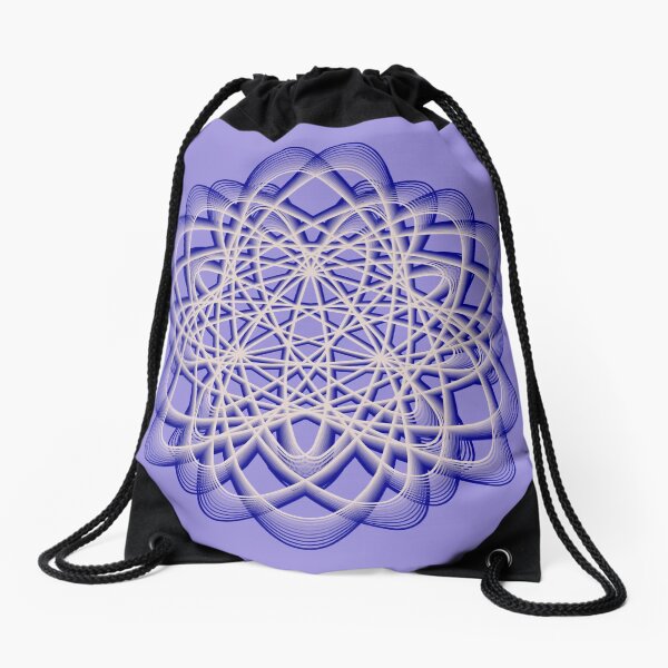 Abstract Blue Violet Atomic Swaps Drawstring Bag