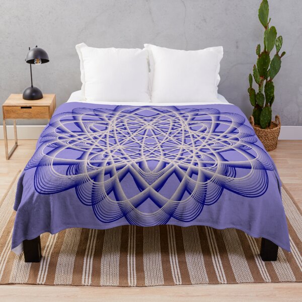 Abstract Blue Violet Atomic Swaps Throw Blanket