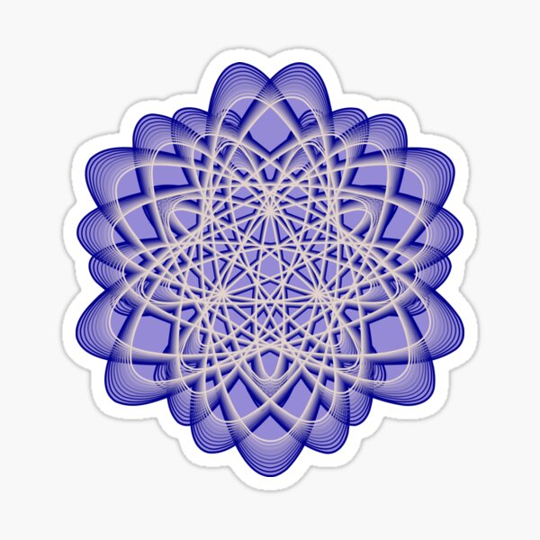 Abstract Blue Violet Atomic Swaps Sticker