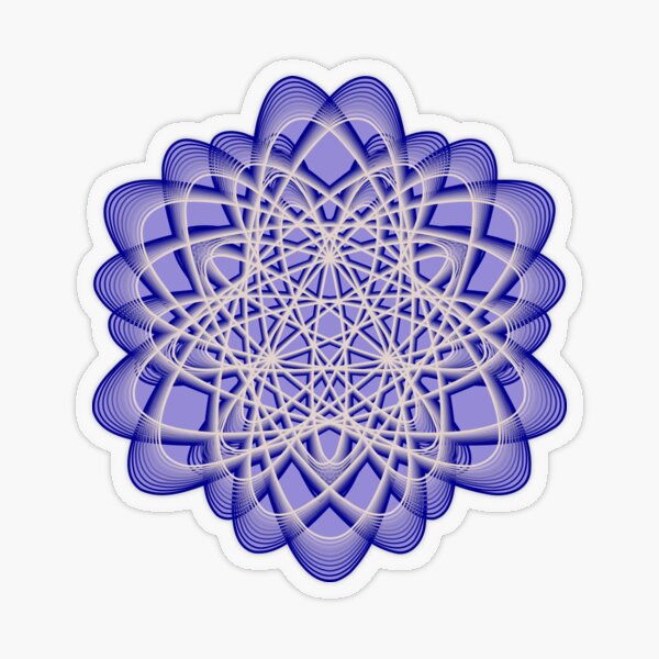 Abstract Blue Violet Atomic Swaps Transparent Sticker