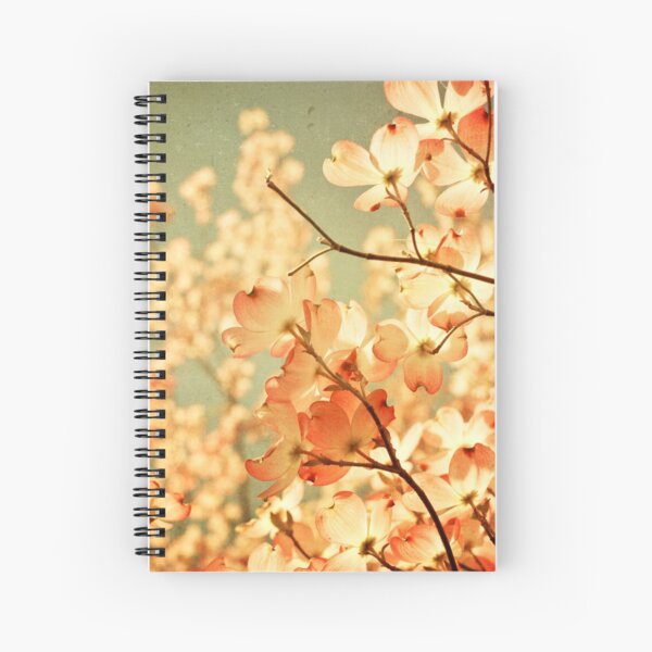 Vintage Pink Spring Flowers Spiral Notebook