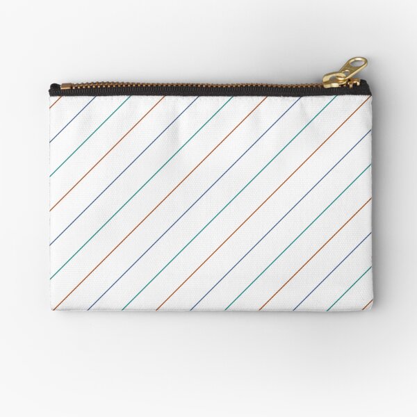 Colorful Diagonal Stripes Zipper Pouch